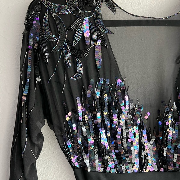 Vintage Casadei silk beaded dress - Picture 7 of 11